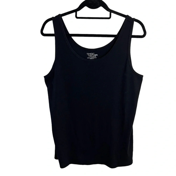 Time and Tru Black Tank Top Plus Size XXXL Round Neckline Sleeveless Pullover - Picture 1 of 3